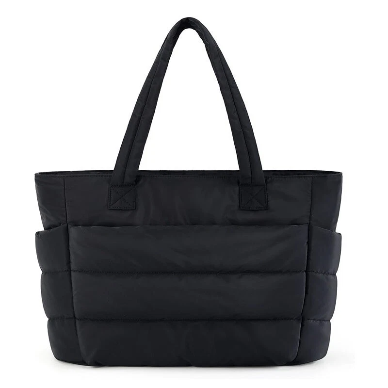 Lightweight Puffy Tote Bag for Women with Multiple Compartments