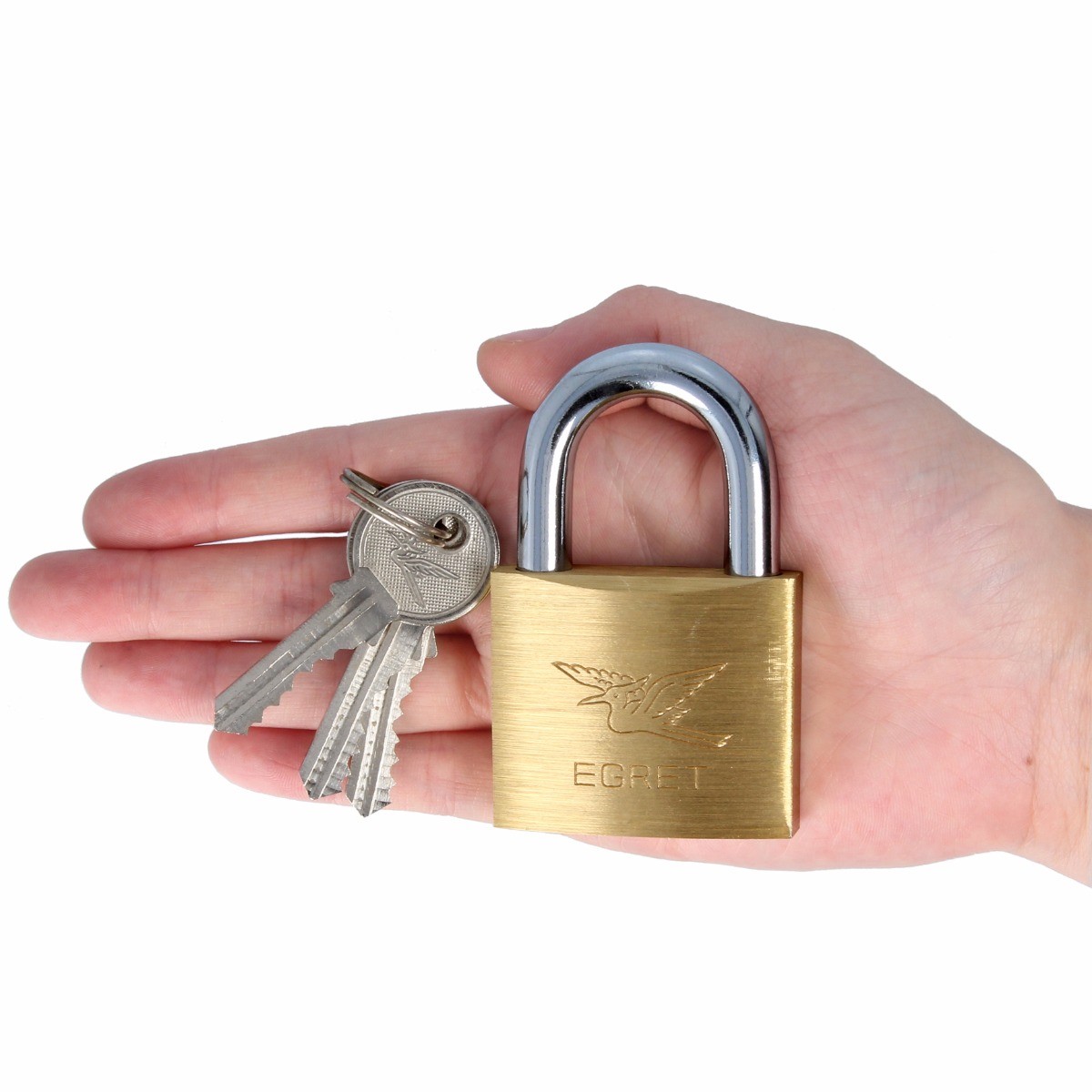 Egret SOLID BRASS Padlock 6 Pin Key Lock High Security Gate Shed Shutter Safety eBay