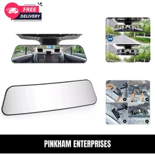 Rear View Mirror, 12 Inch Panoramic Rearview Mirror, Interior Clip-On Wide Angle