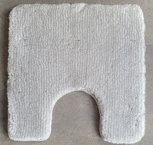 Minya Nebel Hellgrau WC-Vorleger mit Ausschnitt 55x55cm/ b.b.home passion - Bild 2 von 9