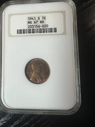1941-S Lincoln Wheat Cent MS67 RD NGC