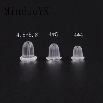 Hook Stopper Ear Plugging-4.8/5.8/4.5/4.4MM Soft Stud Earring Back Safety Jewelr