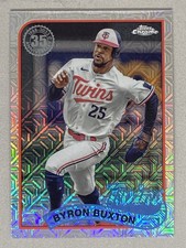 2024 Topps Series 1 Silver Pack Byron Buxton Chrome Mojo REFRACTOR 1989 Twins🔥