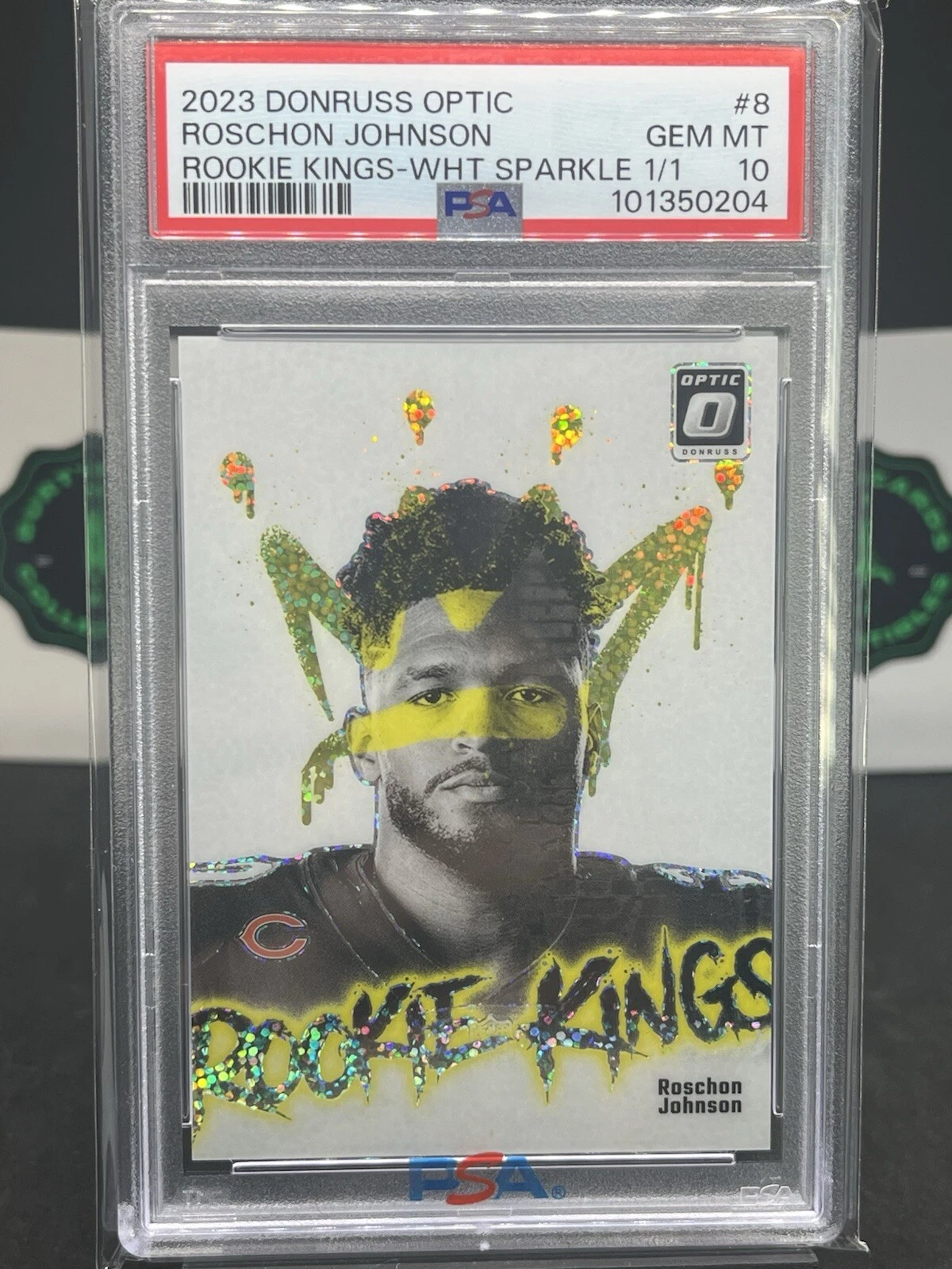 Roschon Johnson Panini Donruss Optic Rookie Kings #8 White Sparkle 1/1
