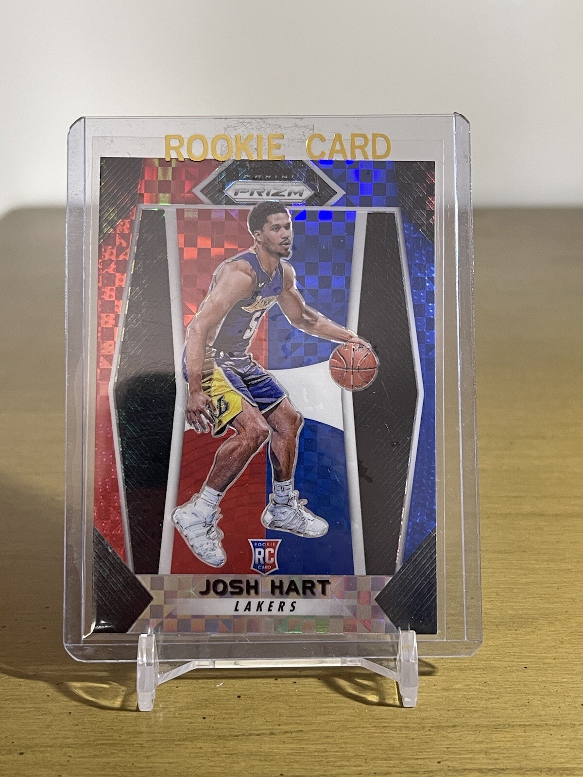 2017-18 Panini Prizm RED/WHITE/BLUE Josh Hart Rookie Lakers #282 B C59