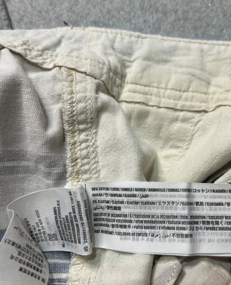 Pantalones Cortos Hollister Para Hombre 32 Azul Blanco Rayas Cali Longboard 10" Epic Flex Foto 4 de 4