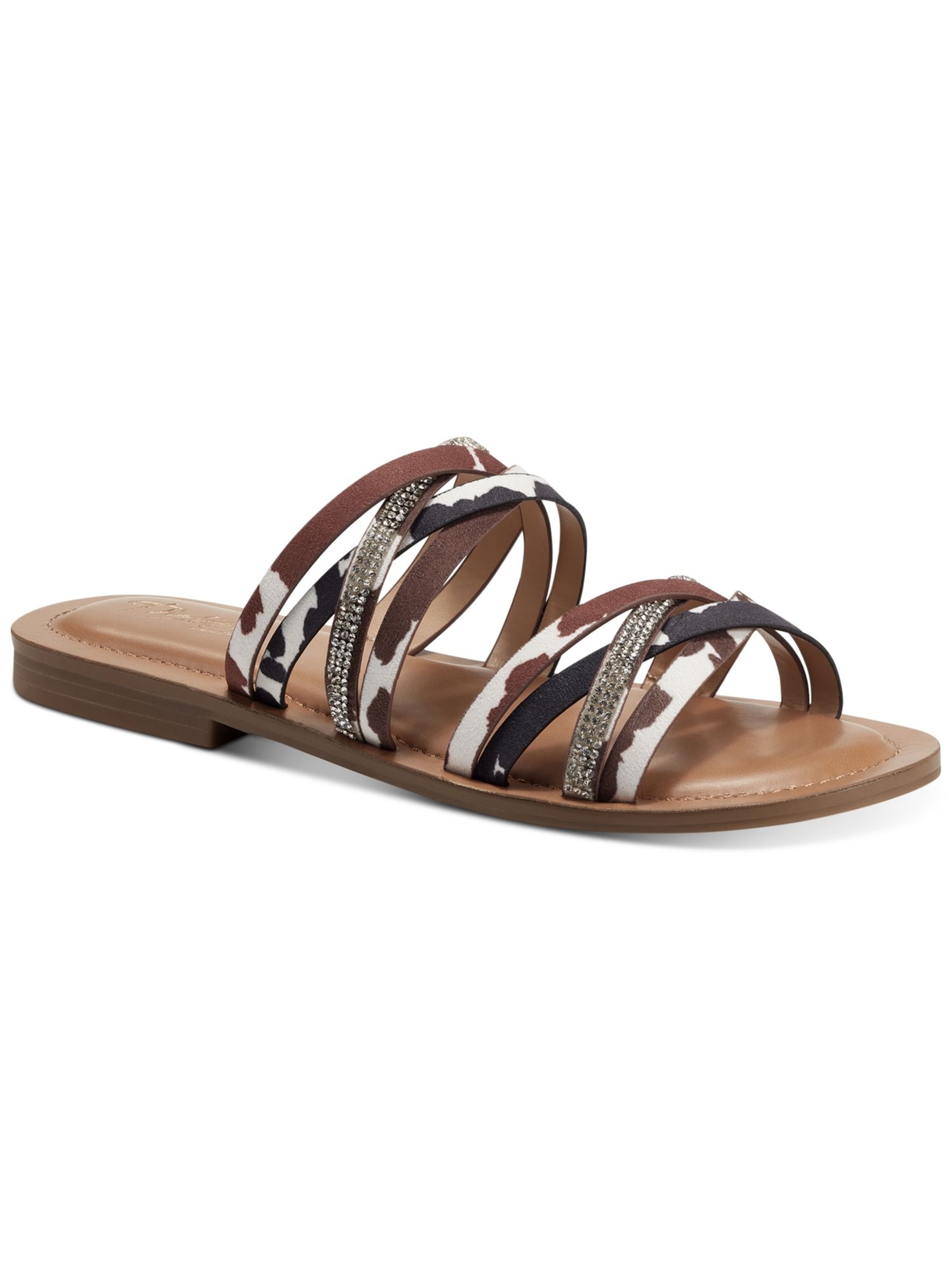 Женские босоножки-слипоны THALIA SODI телесно-бежевого цвета в смешанной технике Marlina, 9 М