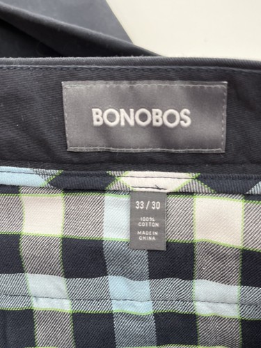 Bonobos Mens 33/30 Straight Fit Jet Blue Cotton Pants - 第 5/9 張圖片
