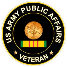 US Army Public Affairs Veteran Bumper Sticker Military Vinyl Soldier Decal 5"