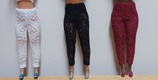 Curvy Barbie 11 1/2" Doll Clothing Leggings Variety, Lace White, Black, Current