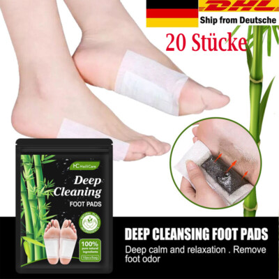 20 stk Fusspflaster Entgiftung Bambus Detox Fu Pad Vitalpflaster  Entschlackung | eBay.de