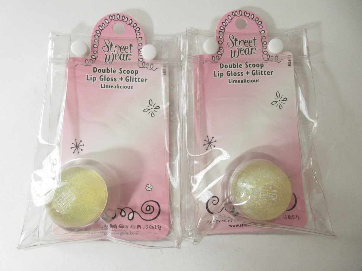 Gym子Luscious Lips 2色セット 2-Pk Street Wear Double Scoop Lip Gloss + Glitter