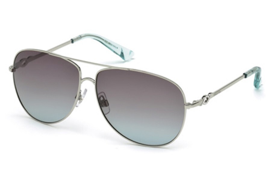 Swarovski Finn SW100 16F Silver Aviator Metal Sunglasses  display picture 2