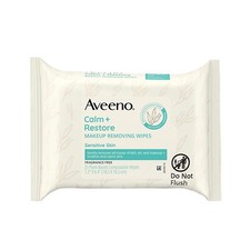 2 PACK Aveeno Calm  Restore Makeup Removing Wipes for Sensitive Skin NEW
