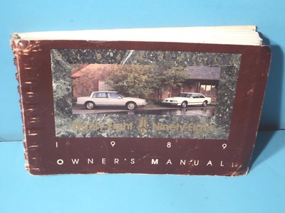 89 1989 Oldsmobile 88/Eighty Eight/98/Ninety Eight owners manual