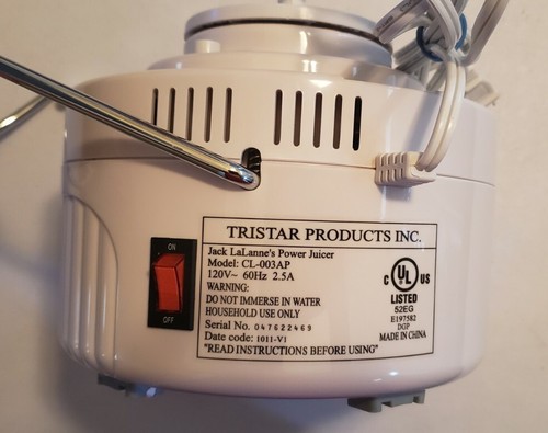 Jack LaLanne Power Juicer CL-003AP Motor Base Replacement Part White - Picture 2 of 4