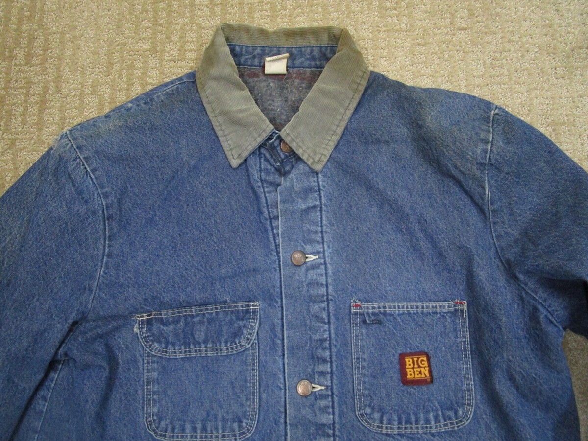 〈 BIG BEN 〉USA製 vintage denim jacket Vintage Big Ben Denim Jacket Men 46 Blue Chore Barn Field Coat