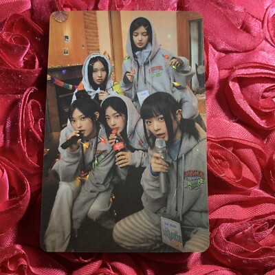 NEWJEANS PEACE Edition Celeb K-POP Girl Photo Card Group Hoodie Gray
