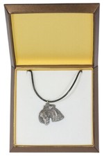Lakeland Terrier - Dog Collar In Gift Box, Silver Plated Medallion For Dog
