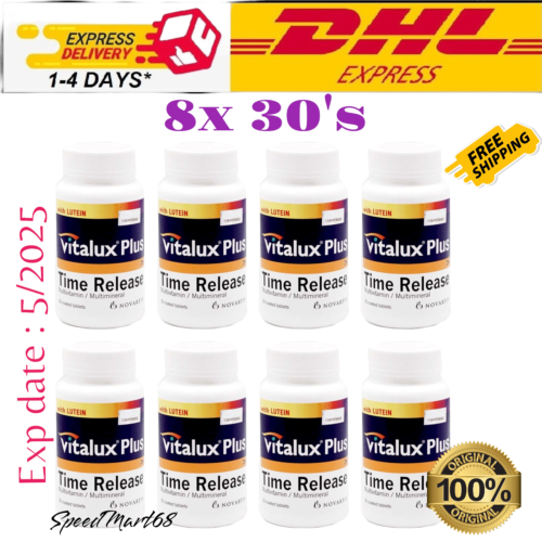 8x 30's Vitalux Plus Time Release Multivitamin & Mineral Optimal Eye Health +DHL - Picture 1 of 3