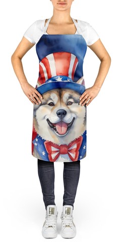 Akita Patriotic American Apron - Picture 7 of 7