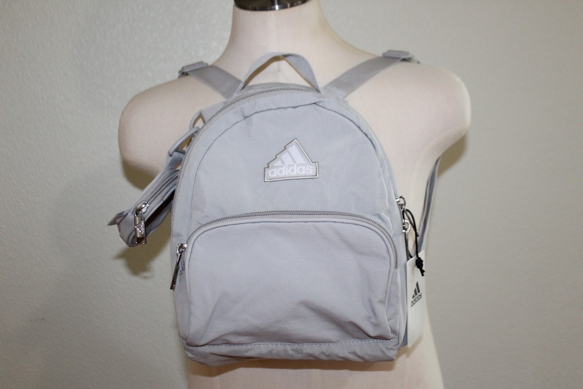 NWT WOMENS MENS ADIDAS MINI BACKPACK GRAY