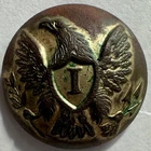 Civil War Eagle "I" Infantry Button Dug In Fredericksburg, VA Steele & Johnson