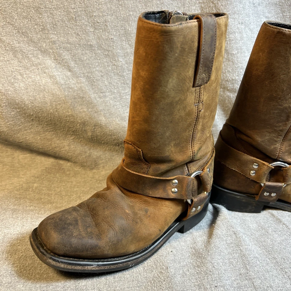 Old West Harness Leather Boot - Square Toe - CH1002, Buckle Size 12.5 - Image 2 of 4