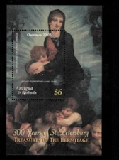 Antigua 2003 - Christmas Art - Souvenir Stamp Sheet - Scott #2704 - MNH