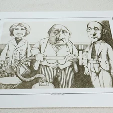 Charles Bragg Vtg Print Divorce Lawyer Couple Judge Court Sardonic Book Plate