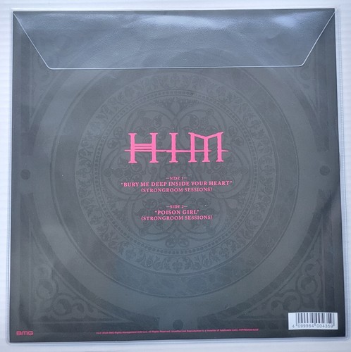 HIM Bury Me Deep Inside Your Heart USA 12" Shaped Picture Disc RSD 2024 NEW - Picture 2 of 2