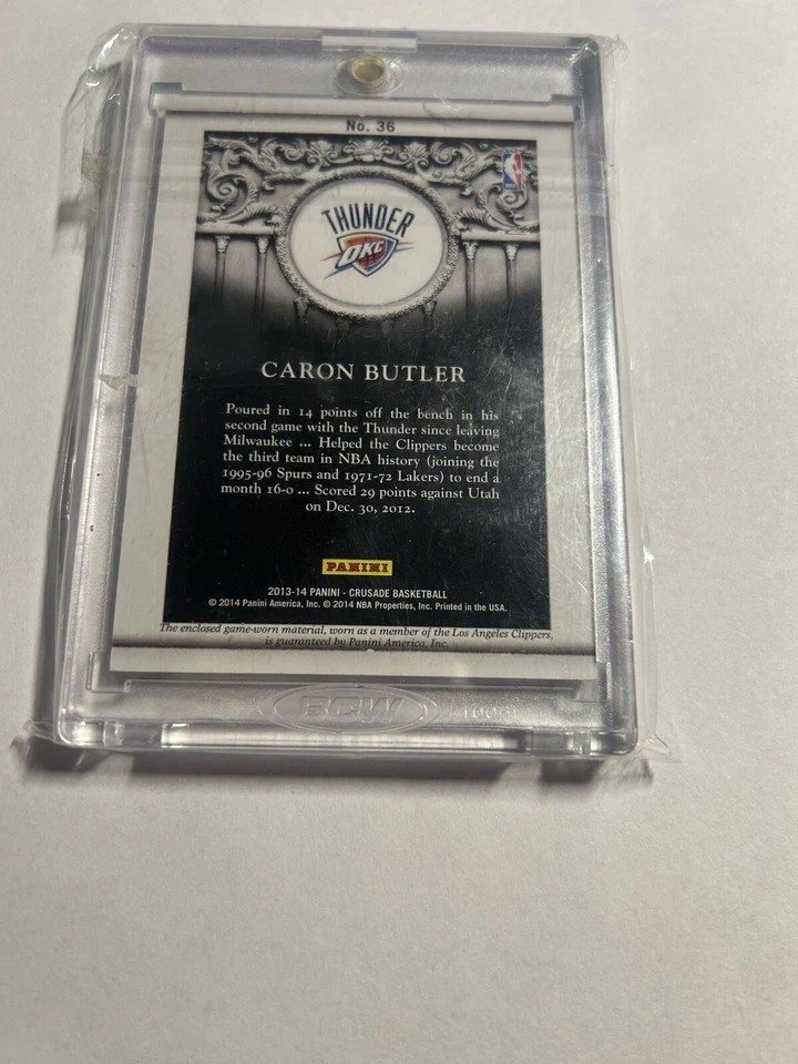Tarjeta de recuerdos 2013-14 Panini Caron Butler Thunder OKC Crusade Quest (X8) Foto 4 de 4