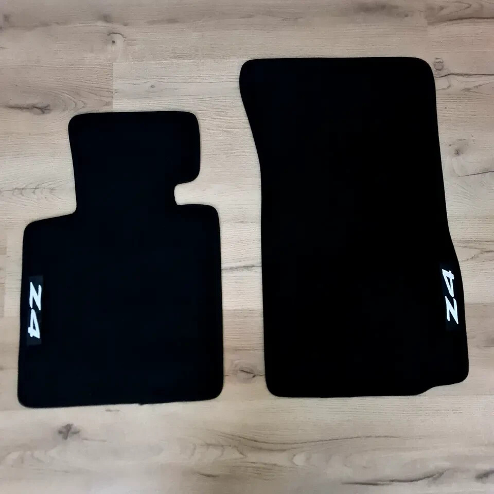 Car Floor Mats Velour for 2003-2008 BMW Z4 Black Carpet Rugs Auto Liners New