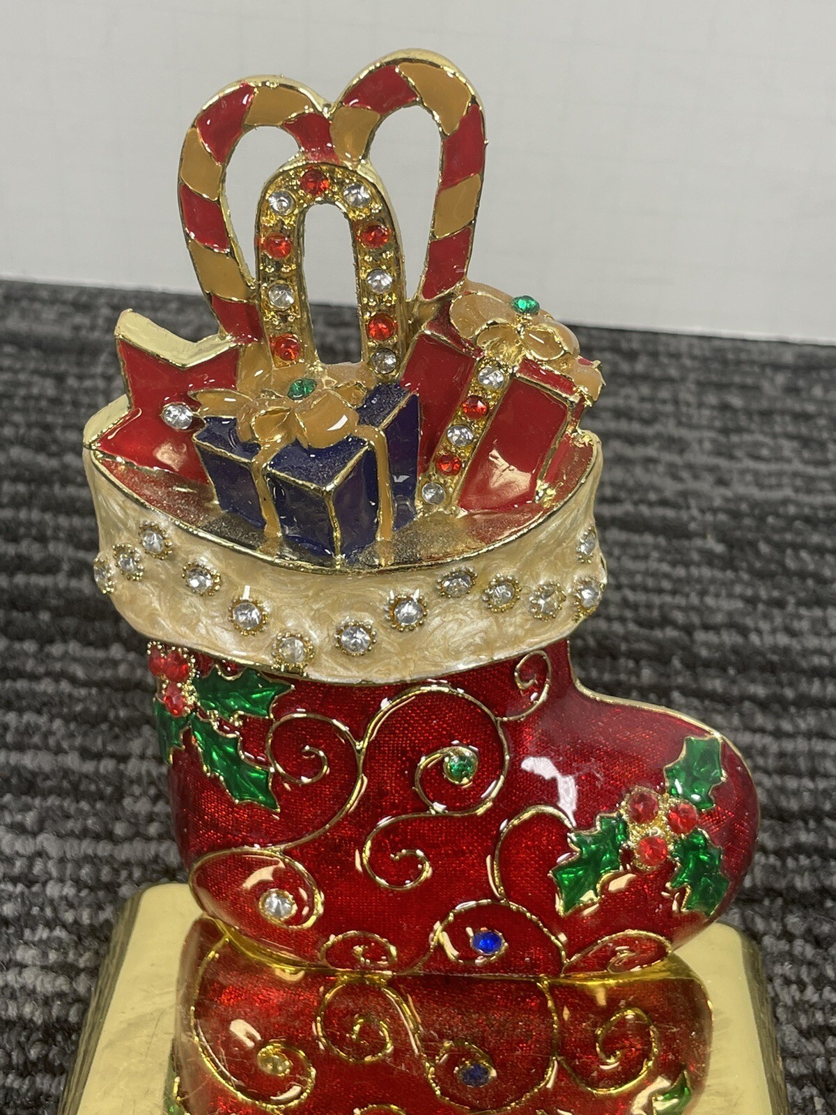 🔥 Brass Christmas Tree Stocking • Stocking Holder B eBay