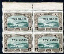 BRITISH GUIANA: (15969) block 1899 SG.222a Cat.170.00£
