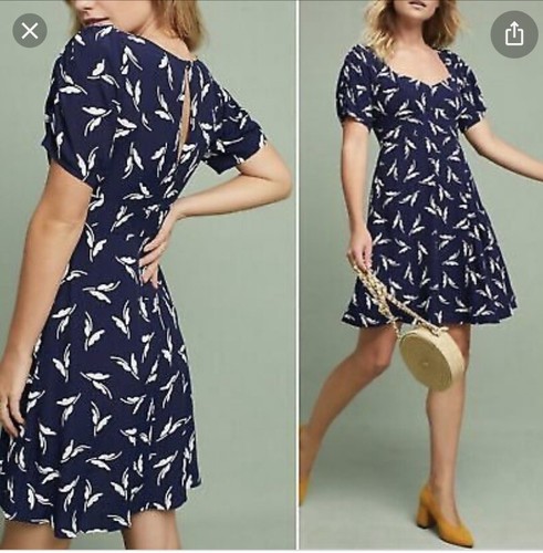 Anthropologie Maeve Swing Navy/White 