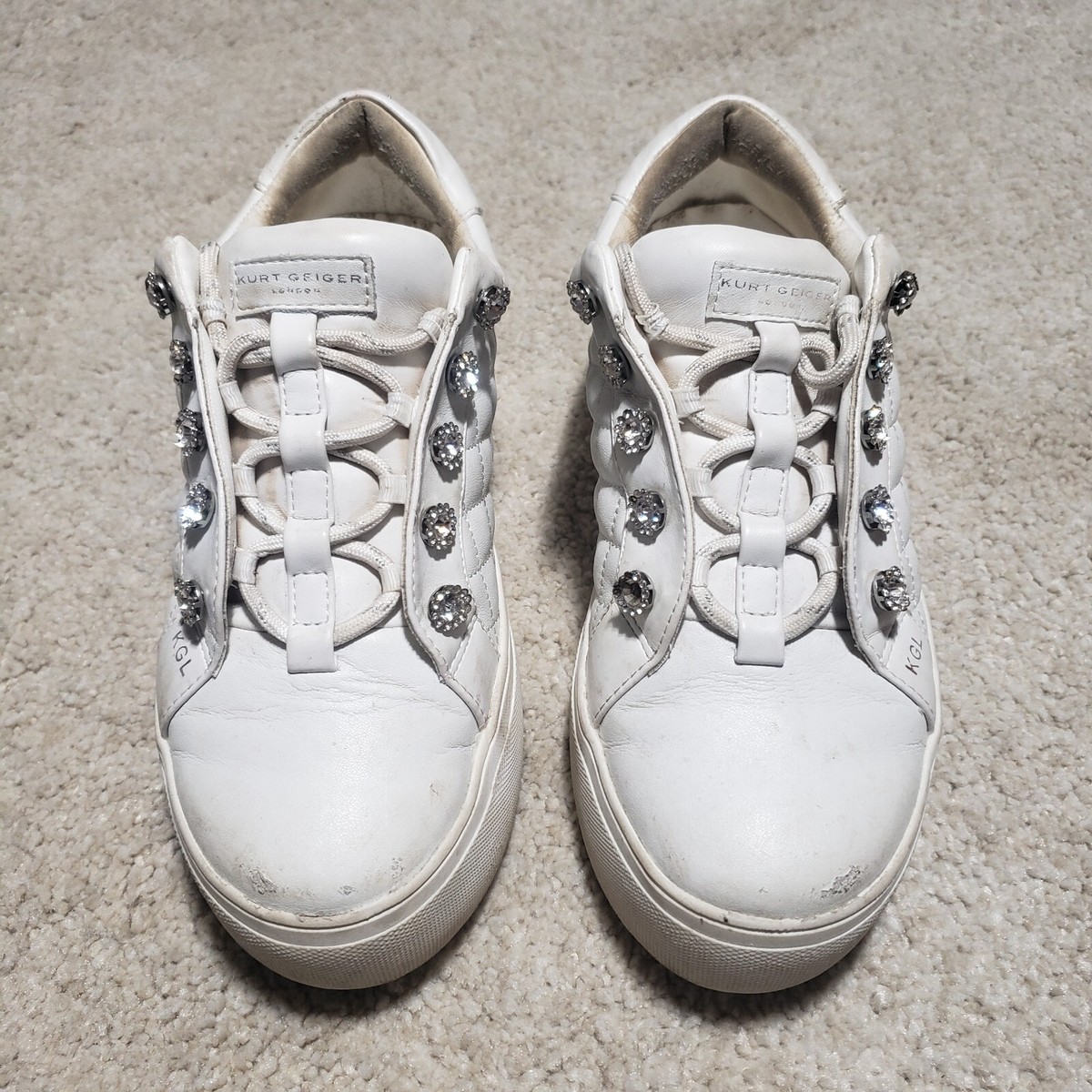 【関税&送料込】Crime London Sneakers White Crime London Distressed Metallic Orange white leather