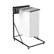 Thyle Mobile Blueprint Storage Black Vertical Poster Display Rack Heavy Duty ...
