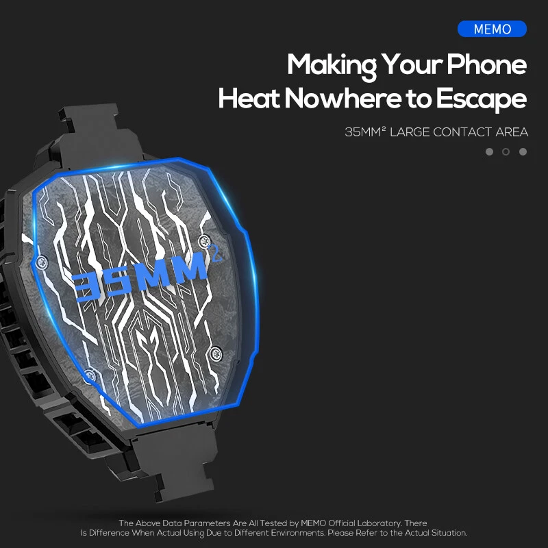 iPad Tablet Cooling Fan Radiator Gaming & Live Streaming Cooler Temp LED Display - Image 4 of 4