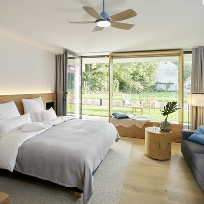 25% OFF! 42 Inch Ceiling Fans with LED Light 22W and Remote Control 5 ABS Fan