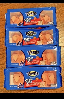 4 Boxes Kellogg s Peeps Strawberry Pop-Tarts Chicks 20 Peeps Total Limited Ed.