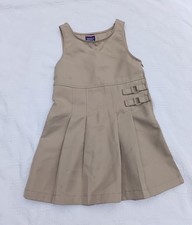 French Toast Tan Uniform Dress/Jumper Girls Size 5 NWOT School Front Zipper