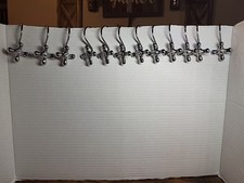 Lot Of 12 Metal Shower Curtain Rings Faucet Handles 6 Cold 6 Hot