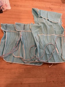 3 blue  Tiffany & Co. Anti-Tarnish 5 piece Flatware Storage Pouches Bags 17X10"