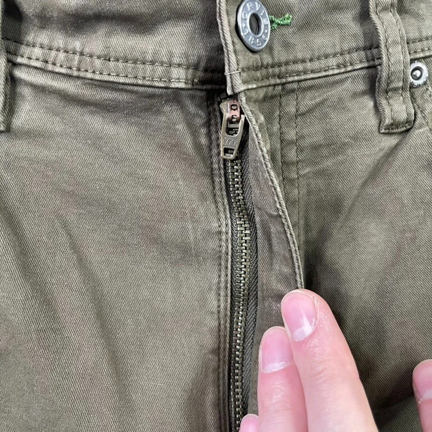 Orvis 裤子男式 32x30 棕色 5 口袋弹力斜纹斜纹斜纹布 1856 工装 — 第 3/4 张图片