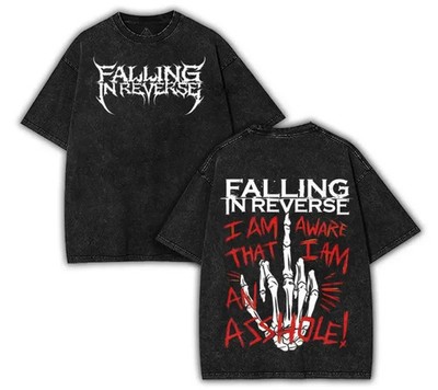 Falling In Reverse Ronnie Radke Double Sided Vintage Wash T-Shirt Tee