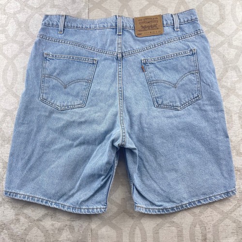 VINTAGE Levi Strauss 550 Relaxed Fit Mens Denim Shorts Size 38 Orange Tab 1998 - 第 2/9 張圖片