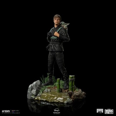 Iron Studios Star Wars 1/10 Resin Statue Luke Skywalker & Grogu Training NEU