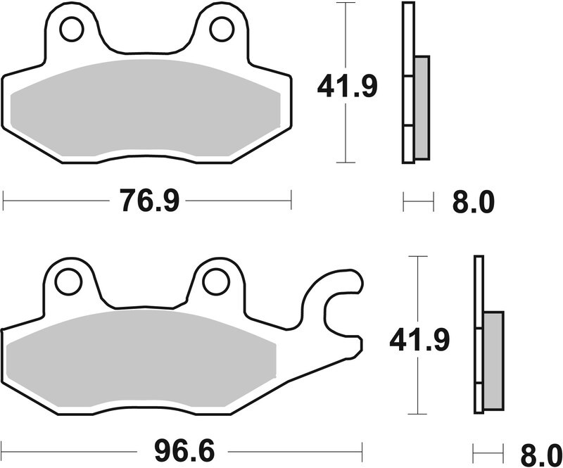 Plaquettes de frein BREMBO Off-Road 07YA22SD en métal fritté pour moto cross