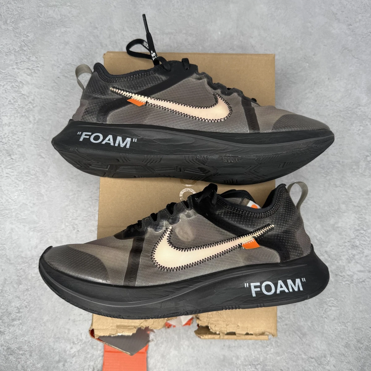 Used Nike x Off White Zoom Fly Black Size 12.5 Off-White x Nike Zoom Fly SP “Black” Review – Sean Go main image 2